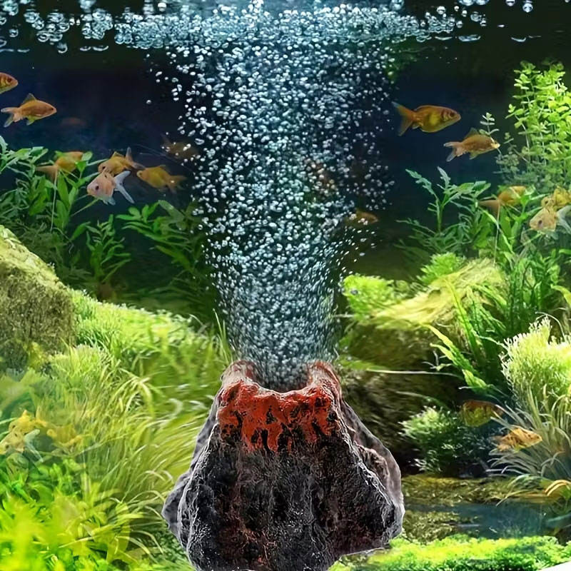 Aquarium Plants Live - Volcanic Bubble Stone for Aquariums, No