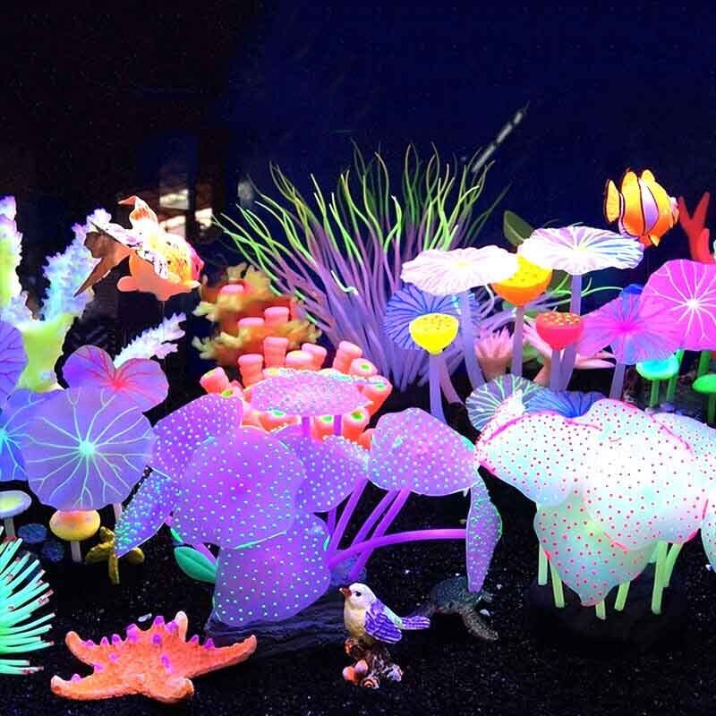 Silicone Glowing Landscape Art - Aquarium Plants Live 评论和价格